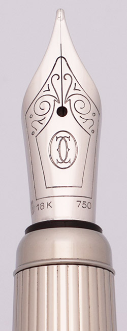 Louis Cartier Stripe Fountain Pen - Godron, Black Composite